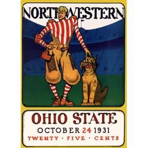   Program Cover Art   OHIO STATE (H) VS NORTHWESTERN 1931 AT OHIO STATE