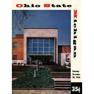   Program Cover Art   OHIO STATE (H) VS MICHIGAN 1954 AT OHIO STATE