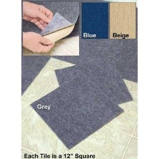 Peel and Stick Blue Berber Carpet Tiles 12x12 Set of 10