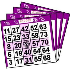  1 ON Purple Plus Pattern Paper Bingo Cards (500 ct) Toys & Games