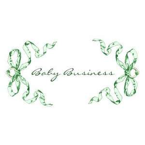  Baby Business Green Bows Business Cards