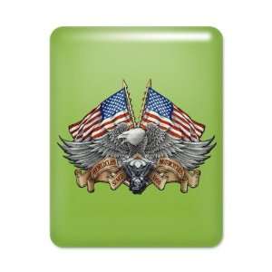   Key Lime Eagle American Flag and Motorcycle Engine 