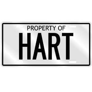  PROPERTY OF HART LICENSE PLATE SING NAME