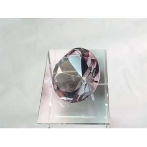 40mm Pink Crystal Diamond Jewel Paperweight 