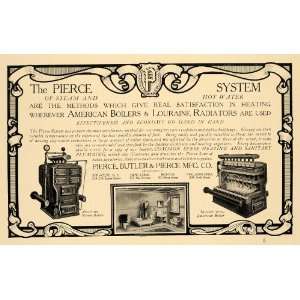  1906 Ad Pierce Butler Company Boiler Louraine Radiators 