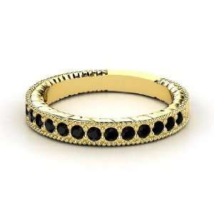    Victoria Band, 14K Yellow Gold Ring with Black Onyx Jewelry
