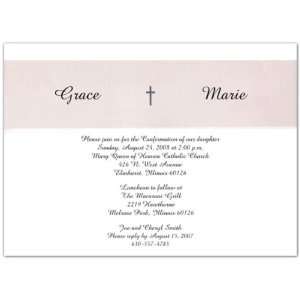  Pink Band With Cross Confirmation Invitations Everything 