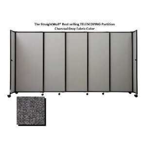   Portable Partition, Charcoal Gray Fabric, 4 high x 72 long Office