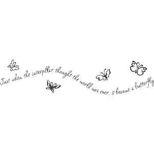   the Caterpillar Thought Wall Decal Sticker Quote