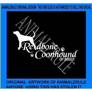  REDBONE COON HOUND DOG VINYL DECAL 