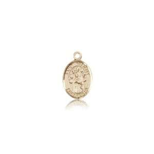 14kt Gold St. Saint Felicity Medal 1/2 x 1/4 Inches 9341KT No Chain 