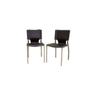  Wholesale Interiors Leather Dining Chair With Chrome Frame 