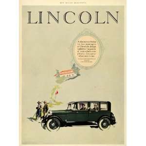  1926 Ad Lincoln Ford Motor Co Green Automobile Sedan Fred 