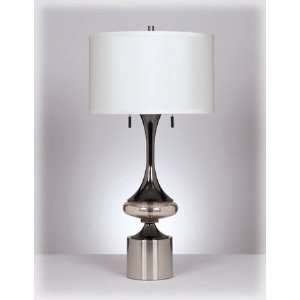    Set of Two Contemporary Chrome Table Lamps