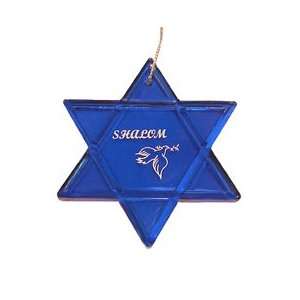   Shalom Blue Hanukkah Star of David Holiday Ornament