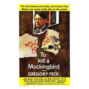 To Kill A Mockingbird Movie Poster, 25.5 x 39.5 (1962 