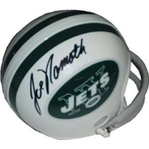  Joe Namath Autographed/Hand Signed New York Jets Mini 