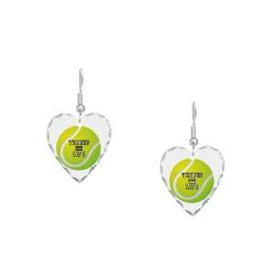    Earring Heart Charm Tennis Equals Life Artsmith Inc Jewelry