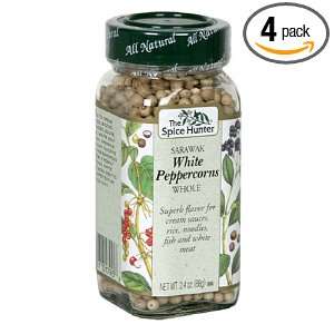 Spice Hunter Whole White Peppercorns, 2.4 Ounce Unit (Pack of 4 