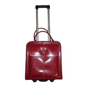  Wilsons Leather All in One Tote Rolling Travel Bag Red 