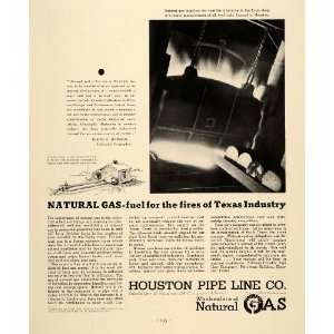  1937 Ad Houston Pipe Line Gas Texas Elmer Johnson Fuel 