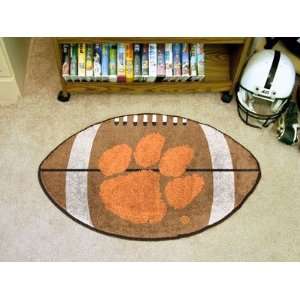  Clemson Tigers FOOTBALL SHAPED AREA WELCOME/BATH MAT RUG 