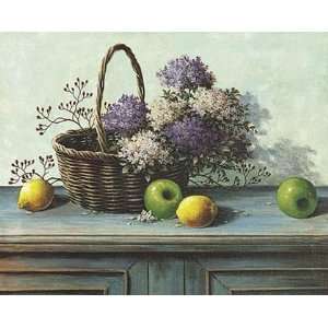 Basket Of Purple Flowers by T.C. Chiu 20x16  Kitchen 