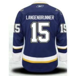 Jamie Langenbrunner Jersey St. Louis Blues Third Jersey Hockey Jersey 