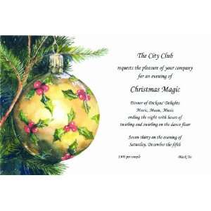  Frost Gold Ball Party Invitations By Odd Balls Toys 