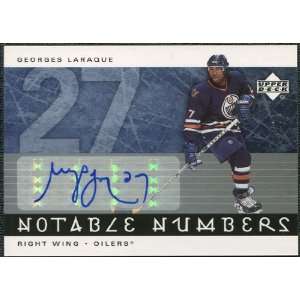   Numbers #NGL Georges Laraque Autograph /27 Sports Collectibles