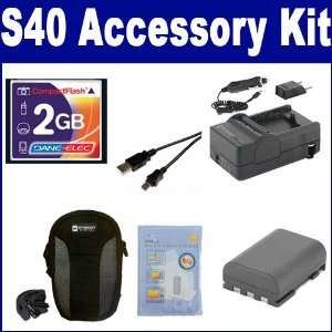  Canon Powershot S40 Digital Camera Accessory Kit includes 