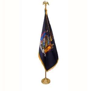  New York State Indoor Flag set with 100% Nylon flag Patio 