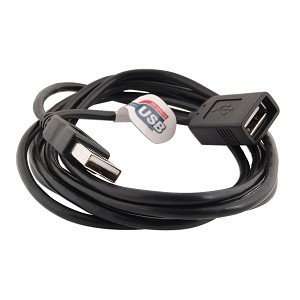  6 USB 2.0 A (M) to A (F) Extension Cable (Black 