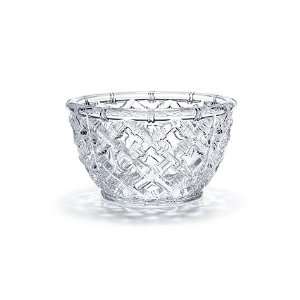  Tiffany and Co. Crystal Bamboo Bowl 9 diameter 