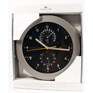 Helio 9.57 Weather Station Wall Clock with Thermometer and Hygrometer 