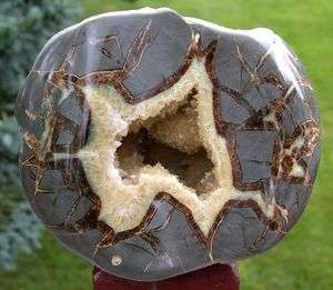 SiS AWESOME Domed Septarian Geode Sculpture   Fabulous Crystals 