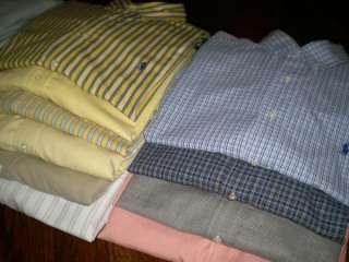 C02 Mens $1785 Ralph Lauren Oxford Polo Shirt Lot of 16 XL 17 17.5 