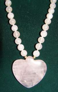14K Genuine Pearl Rose Quartz Pendant Necklace Bracelet  