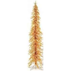    5 Gold Tinsel Ultra Thin Accent Christmas Tree