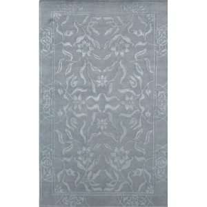  56 x 8 Hand Knotted Area Rug Flowers Pattern in Pale 