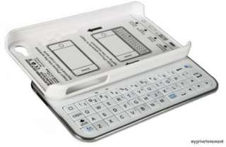 NEW BLUETOOTH SLIDING KEYBOARD & HARD WHITE CASE COVER FOR APPLE 
