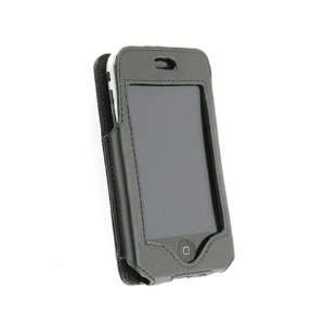  Leather Case w/ Kick Stand for Apple iPhone, Black 