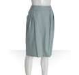   148 new york light teal micro diamond virgin wool lanie pleated skirt