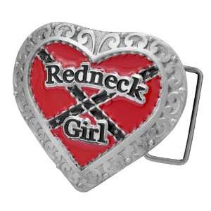  Redneck Girl Belt Buckle   Western Red Neck Country Design 