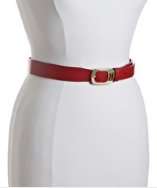 Fendi red leather ivory and seagreen FF buckle belt style# 316784901