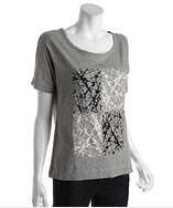 marc by marc jacobs neutral grey cotton pixel glass graphic t shirt