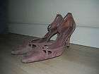 Bennett Pink TBar Suede Shoes UK8/US10.5 with dust bag and spare 