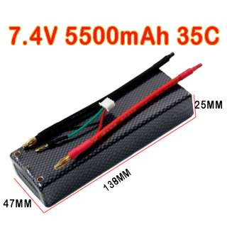 2X 7.4V 5500Mah 35c Lipo Battery RC10B4 RC10T4 Evader  