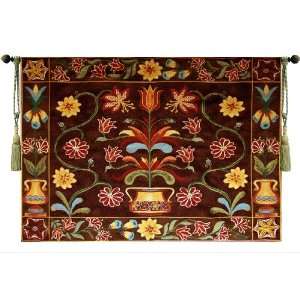 Pot of Flowers Hanover Jacquard Woven 54W x 39L Wall 
