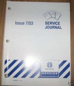 New Holland Service Journal Issue 7/03 5610S Tractor  